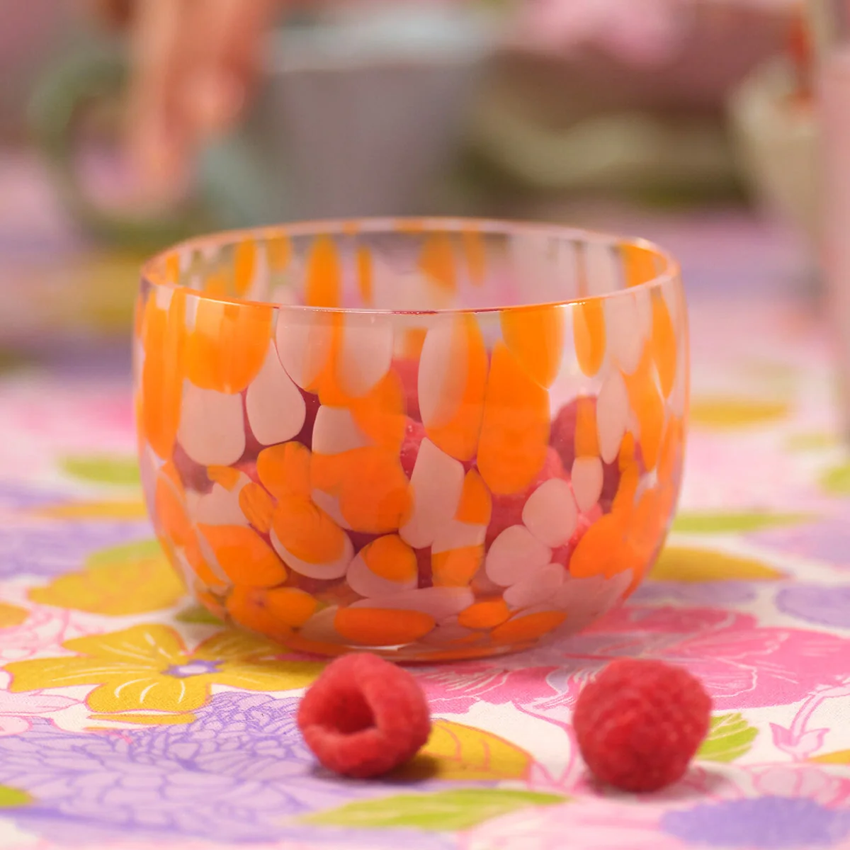Bowl with orange dots - Image 4