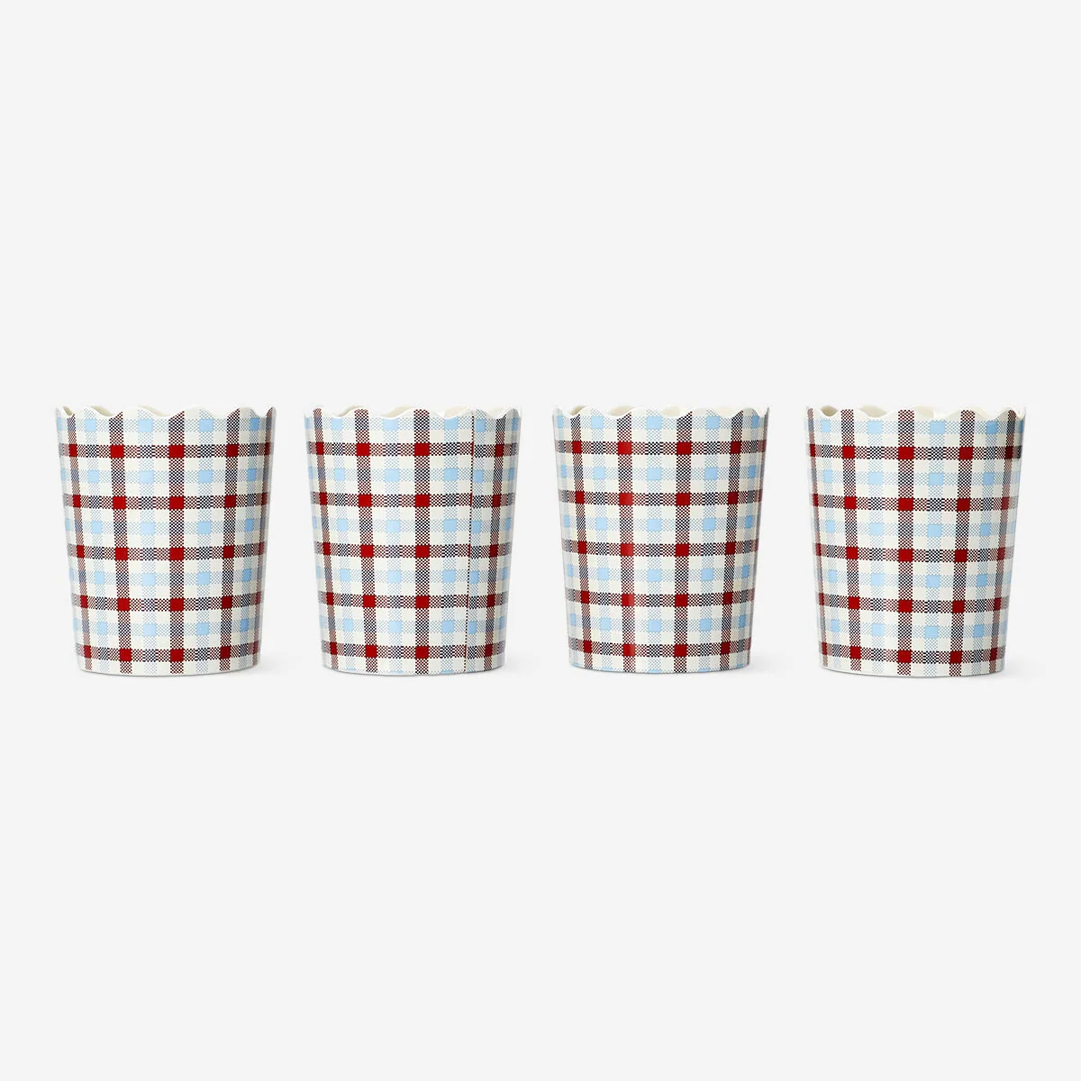 Checkered picnic cups - 4 pcs - Image 3