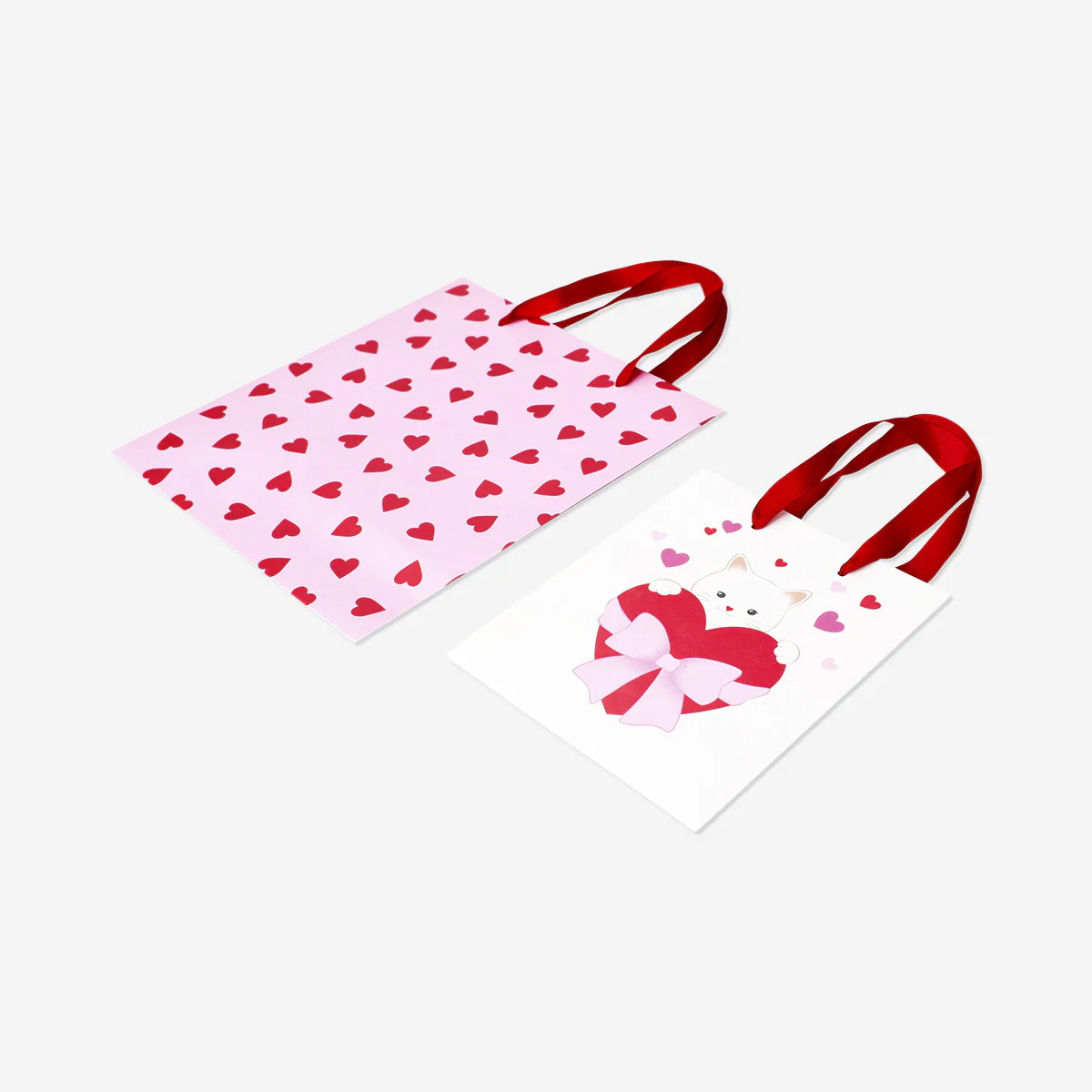Gift bags with hearts - 2 pcs - Image 3