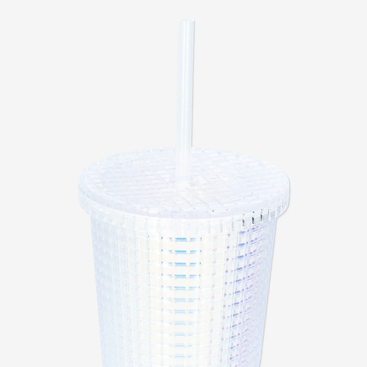 Iridescent cup with lid and straw - Image 3
