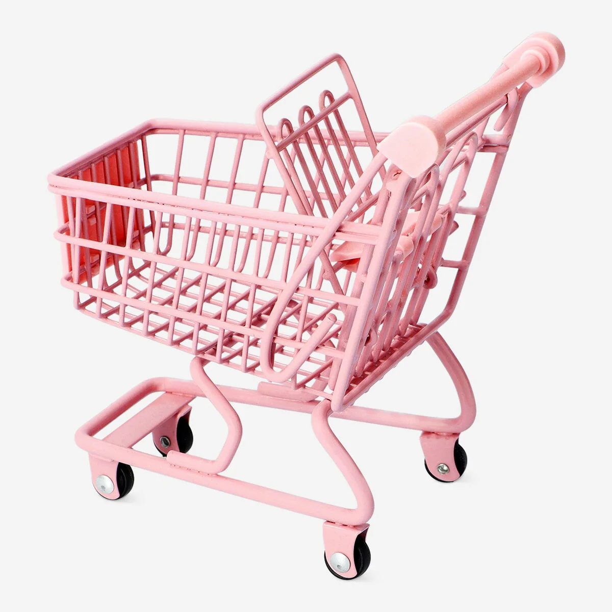 Mini pink shopping cart - Image 3