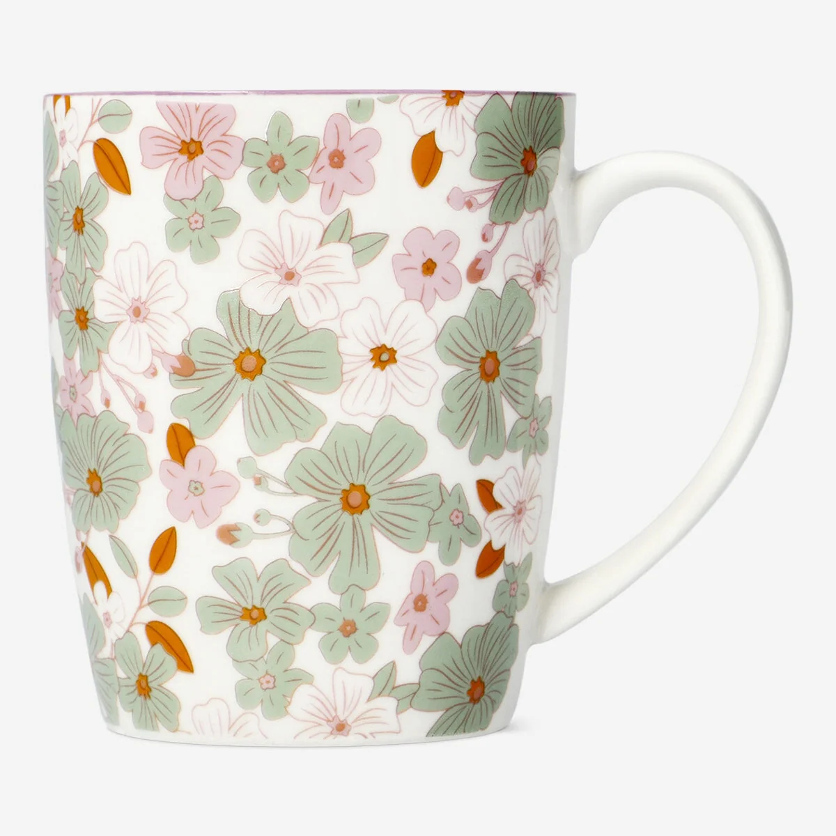 Mug with flowers - 330 ml - Image 3
