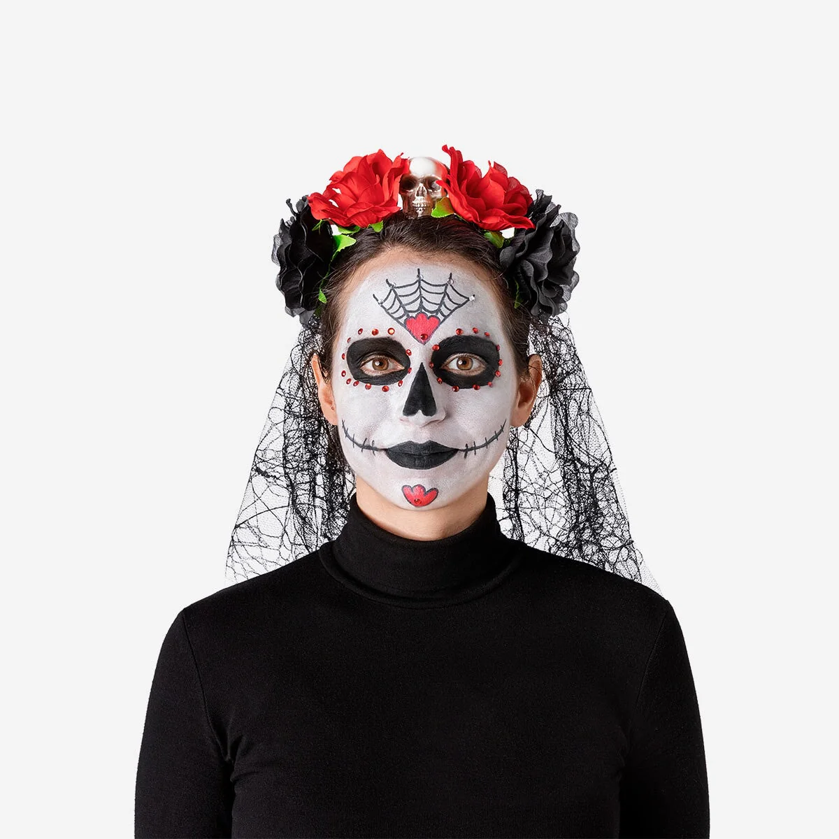 Skull make up kit with rhinestones - Image 3